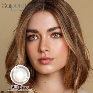 Kontaktn&eacute; šošovky Haipurecon Milk Grey 14,2 mm s nap&aacute;jan&iacute;m