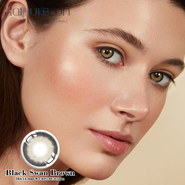Haipurecon Black Lewan Brown 14,5 мм контактні лінзи з живленням
