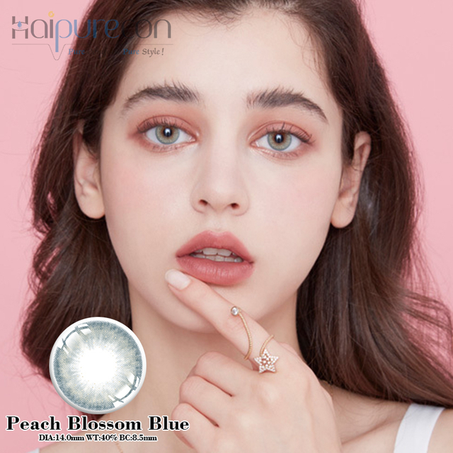 Haipurecon Peach Blossom Blue 14.0mm contact lens