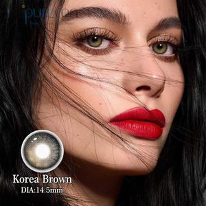 Haipurecon Yearly Color Contact Lenses Korea สีน้ำตาล 14.5mm. มีพาวเวอร์