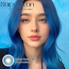 Haipurecon Peach Nectar Blue 14.5มม.ปริมาณน้ำ40เปอร์เซ็นต์คอนแทคเลนส์สีน้ำเงินสำหรับผมบลอนด์พร้อมUV Blocking