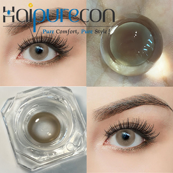 Haipurecon Mech Bronze 14,5 mm weiche Jahreskontaktlinsen mit Sehst&auml;rke und 40 % Wassergehalt