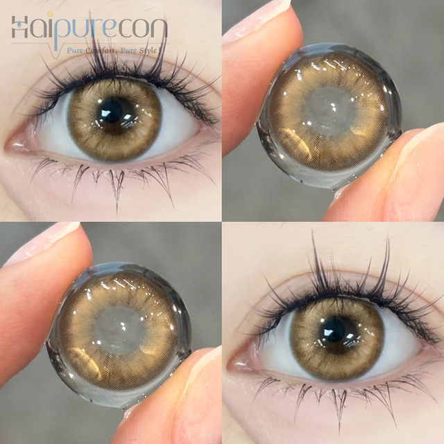 Lentila de contact Haipurecon Jet lag Brown 14,5 mm cu putere