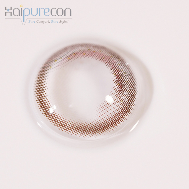 Haipurecon Wild Moon Brown 14.0mm contact lens na may kapangyarihan