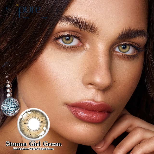 Haipurecon Stunna Girl Green14.2MM-тэй холбоо барих линз