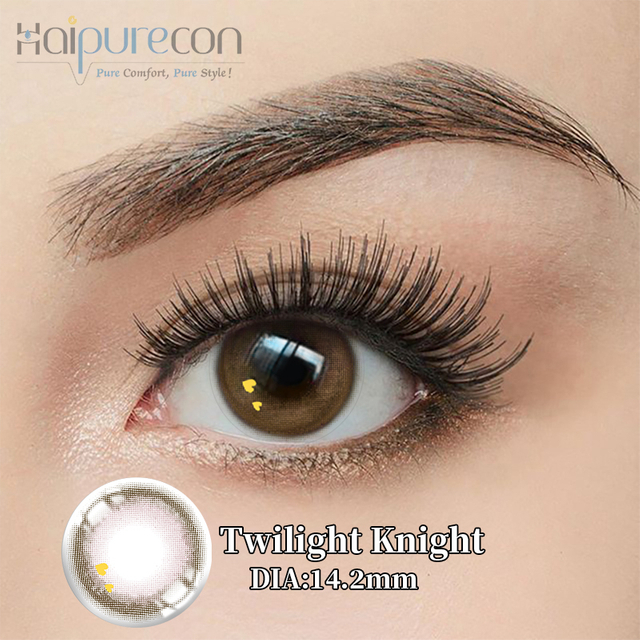 Haipurecon Twilight Knight Brown 14.2 מ'מ עדשות מגע