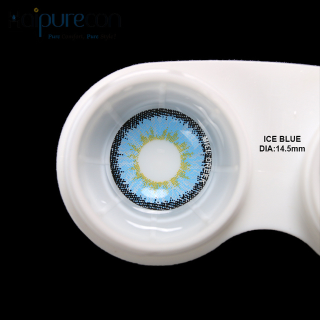 Haipurecon Ice 3トーンブルー14.5mmコンタクトレンズ