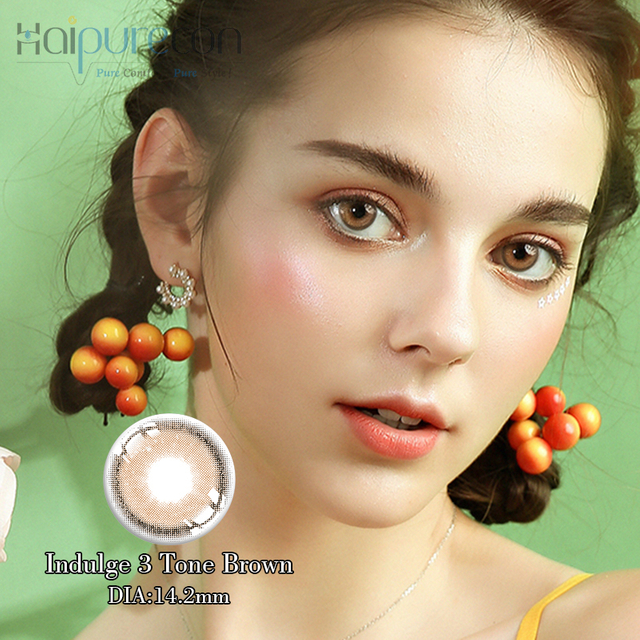 HAIPURECON MINGGE 3 Nada Coklat 14.2mm Lensa Hubungan 
