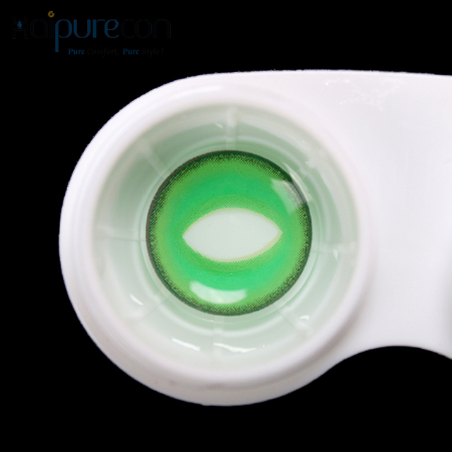 Haipurecon Cosplay Lens Lens Emerald Green 14.5mm 14.5mm 