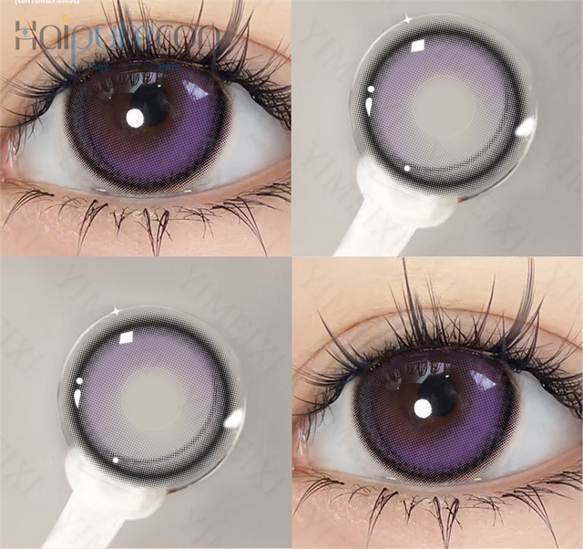 Haipurecon Sweet Boy Purple 14,2 mm kontaktná šošovka s napájaním