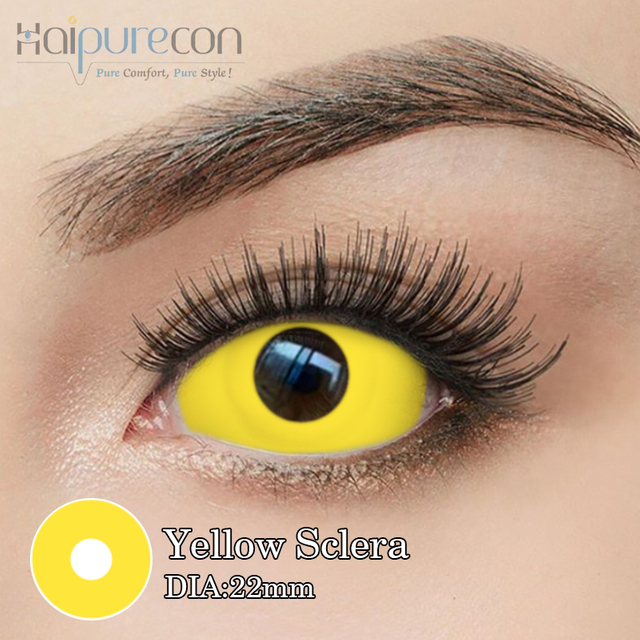 Haipurecon Yellow Sclera 22mm COSPLAY LENTI