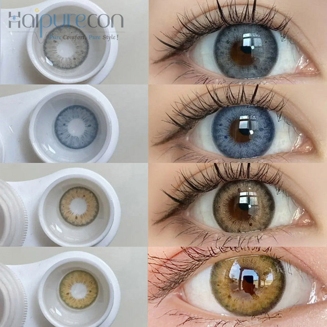 Haipurecon stunna girl brown 14.2mm contact lens na may kapangyarihan