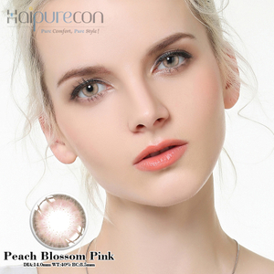 Haipurecon Peach Blossom merah jambu 14.0mm kanta sentuh dengan kuasa