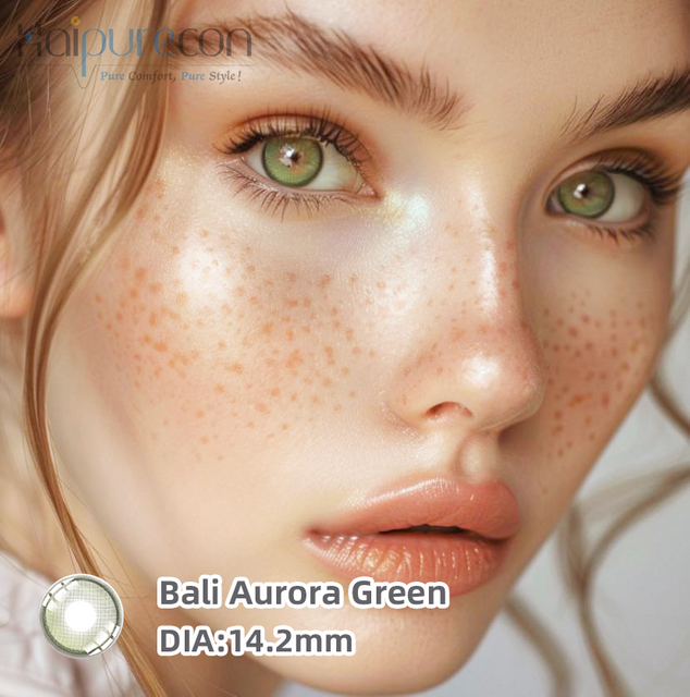 Haipurecon Bali Auri Auri Green 14,2 мм байланыс линзалары