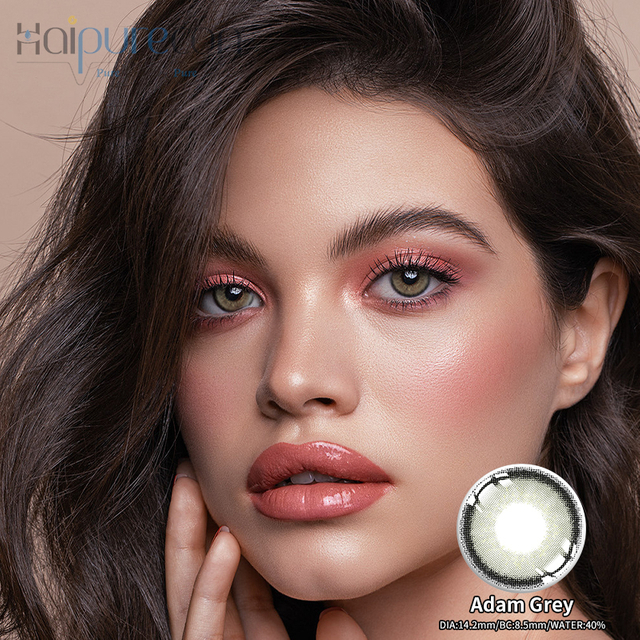 Haipurecon Adam Grey 14.2mm contact lens na may kapangyarihan