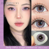 Haipurecon Lentille de contact quotidienne Glace pil&eacute;e violette 14,5 mm avec alimentation