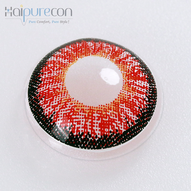 Haipurecon Cosplay Cosplay Complay Lens Mount 3 аятай улаан 14.5мм 