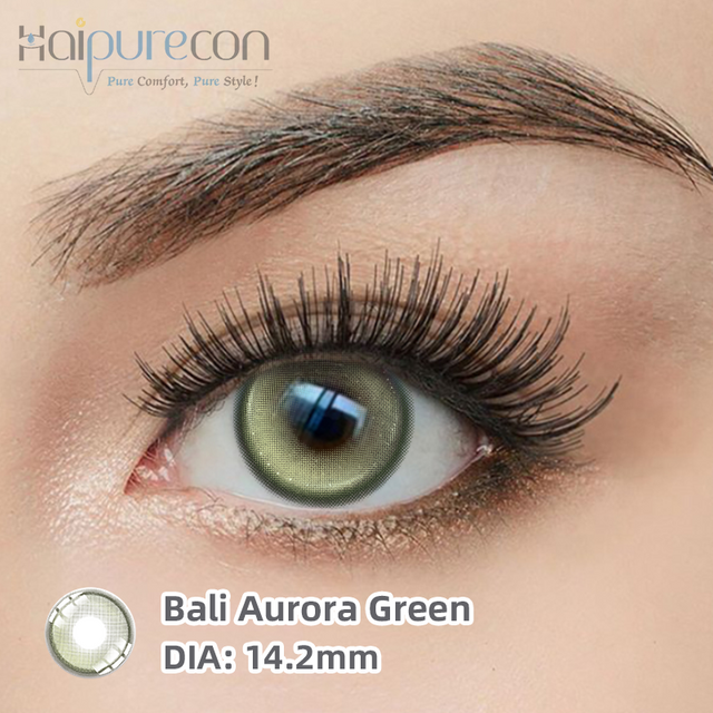 Haipurecon Bali Auri Auri Green 14,2 мм байланыс линзалары