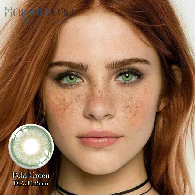 Haipurecon Pola Green 14.2mm 콘택트 렌즈