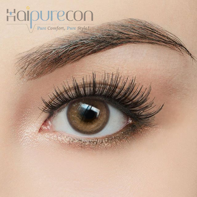 Haipurecon 3 Ton Kahverengi 14.2mm kontakt lens şımartması 