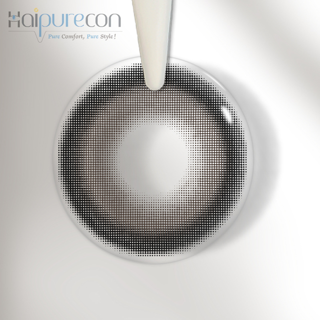 Haipurecon Milk Ball สีดำ 14.5 มม. คอนแทคเลนส์พร้อมพลังงาน