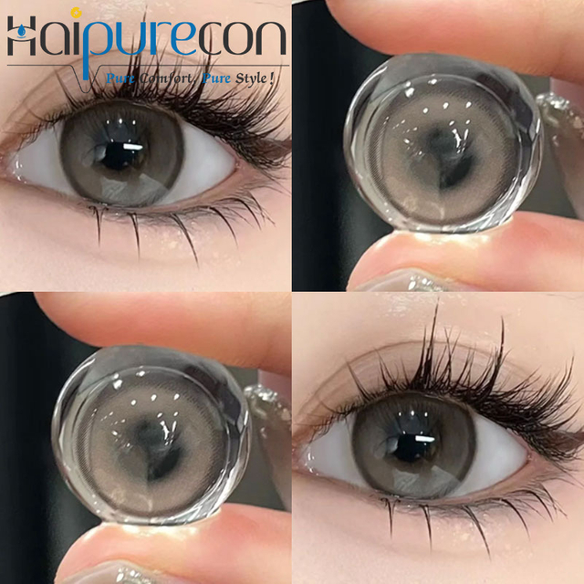Lenti a contatto annuali usa e getta grigie Haipurecon Honey Peach Grey da 14,5 mm all'ingrosso