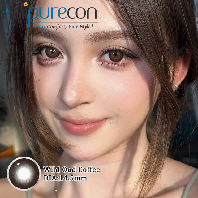 Haipurecon Wild Oud Coffee 14,5mm K&iacute;nh &aacute;p tr&ograve;ng d&ugrave;ng một lần h&agrave;ng năm Toric B&aacute;n bu&ocirc;n
