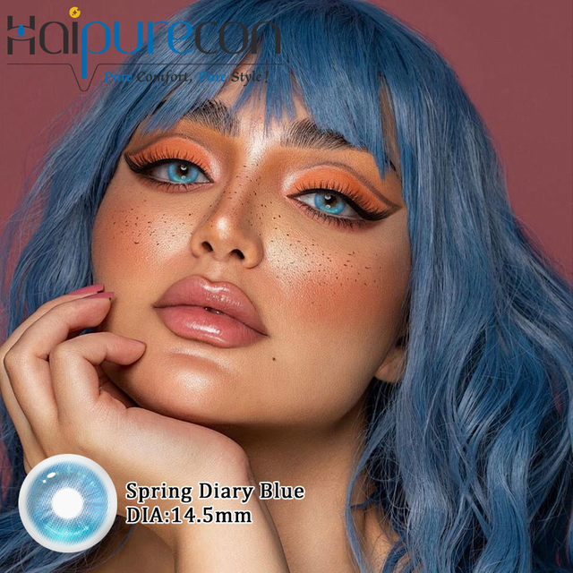 Haipurecon Spring Diary Bluu 14.5mm Mtindo Asilia wa Lenzi ya Unyevu wa Juu