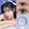 Haipurecon Lentille de contact quotidienne Glace pil&eacute;e violette 14,5 mm avec alimentation