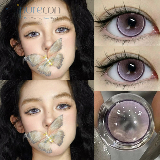 Haipurecon Color Contact Lenses Comet Amethyst 14.2mm