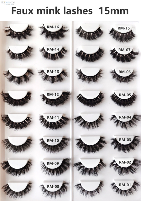 Haipurecon synthetische falsche Wimpern 15 mm, 18 mm, 20 mm