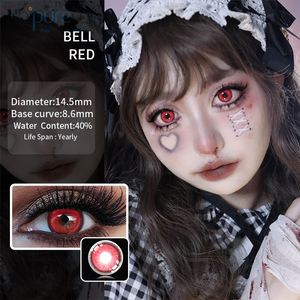 لنز تماسی رنگی Haipurecon Cosplay Annabel قرمز 14.2 میلی متری با قدرت