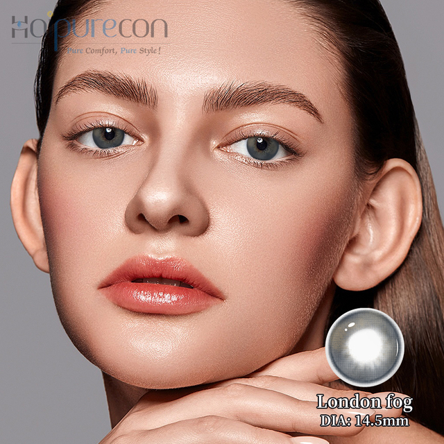 Haipurecon London ukungu 14.5 mm lensi ya mawasiliano na nguvu