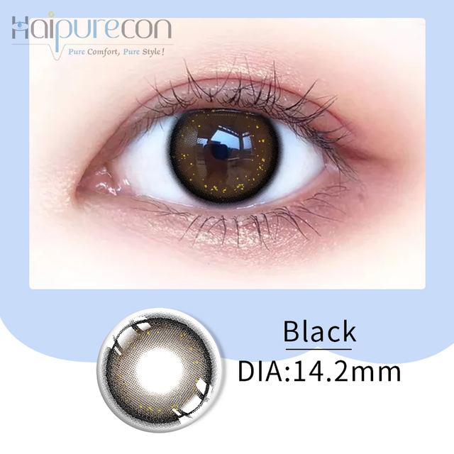 HaipureCon Crystal 4 Tone Black 14,2 mm lenti a contatto