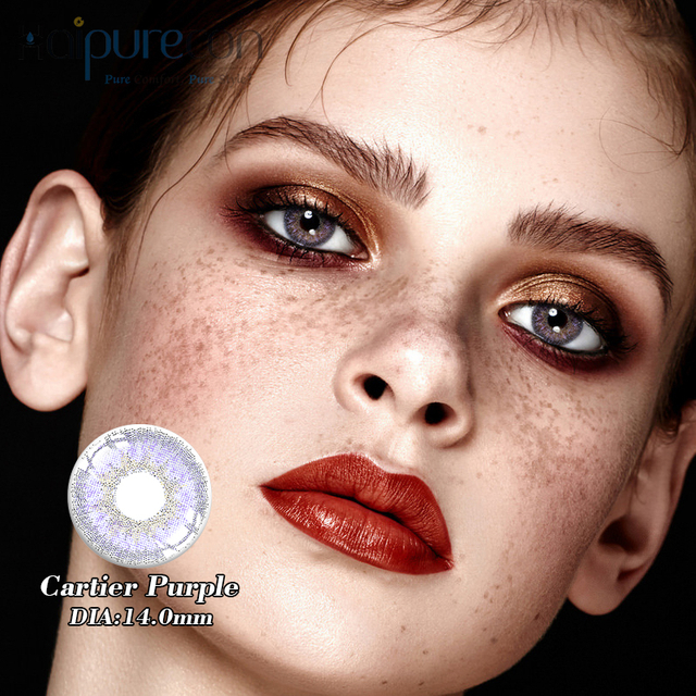 Haipurecon Cartier lilla 14 mm kontaktlinser