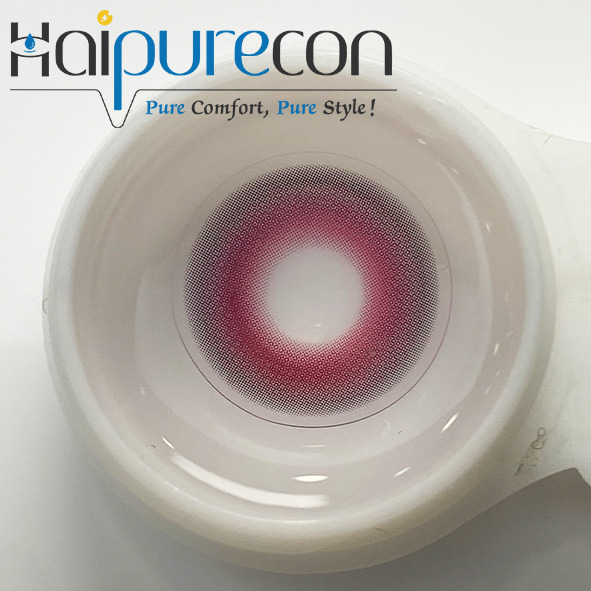 연간 사용 보라색 연락처 컬러 눈 연락처 코스프레 8.5mm 기본 곡선