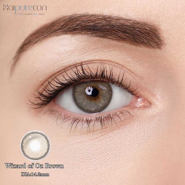 Haipurecon -Farbkontaktlinsen Assistent von Oz Brown 14,2 mm
