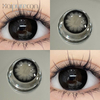 Haipurecon Black Eyes Lentille de contact noire 14,5 mm avec alimentation