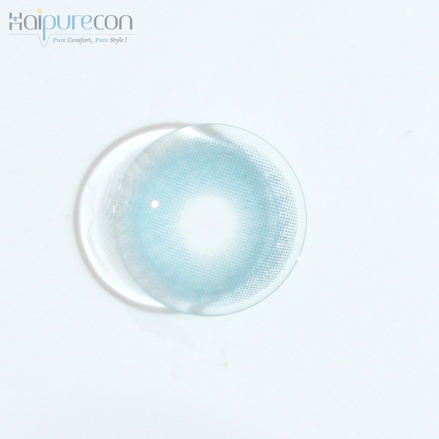 עדשות מגע של Haipurecon Mulberry-Blue 14.0 מ'מ עם חשמל