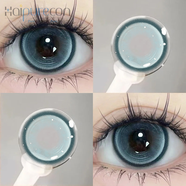 Haipurecon yeni renk yıllık kontakt lens cam deniz 14.2mm güç ile