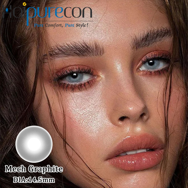 Haipurecon Mech Graphite 14.5mm نرم سالانہ ڈسپوزایبل کانٹیکٹ لینسز 40 فیصد پانی کا مواد