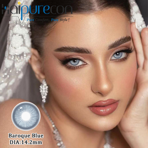 Haipurecon Baroque Blue 14.2mm 14.2mm Diameter Blou Kontaklense CE-gesertifiseer vir bruin o&euml;