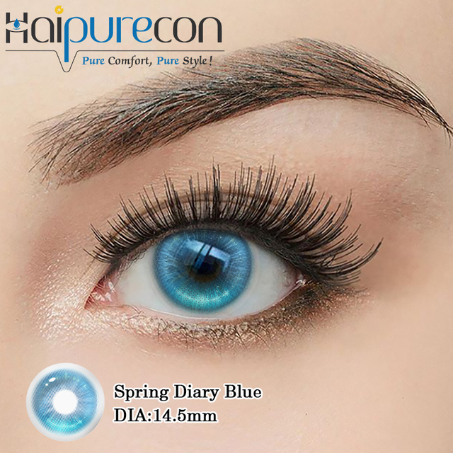 Haipurecon Spring Diary Bluu 14.5mm Mtindo Asilia wa Lenzi ya Unyevu wa Juu