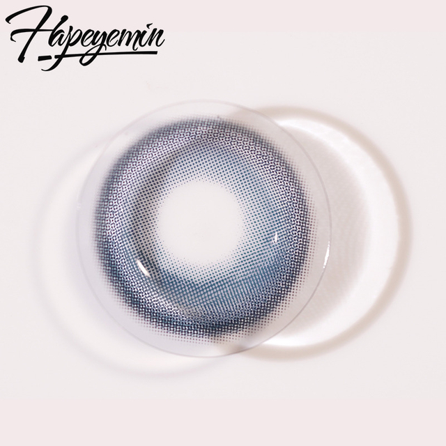 Lentes de contacto azules de 14,5 mm de di&aacute;metro para Halloween con anillo limbal