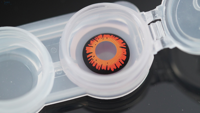 Haipurecon Flaming czerwony 14,5 mm soczewki kontaktowe dla cosplay
