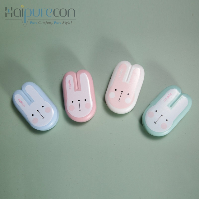 Scatola porta lenti a contatto Haipurecon BTC-24 Mini Cartoon Rabbit