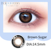 Haipurecon အရောင် မျက်ကပ်မှန် အညိုရောင် သကြား 14.5mm