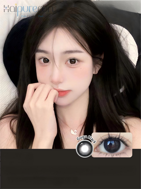 עדשת מגע של Haipurecon Gugu Black 14.2 מ'מ