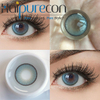 Haipurecon Graperry Blue 14,5 mm jaarlijks wegwerpbare contactlenzen voor lichte ogen blauw 0,08 mm dikte