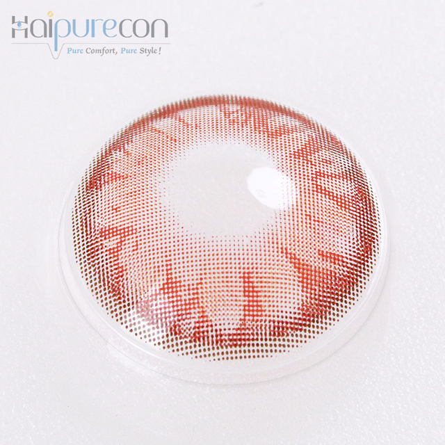 Haipurecon Gem Pink 14.0mm 전원이있는 콘택트 렌즈